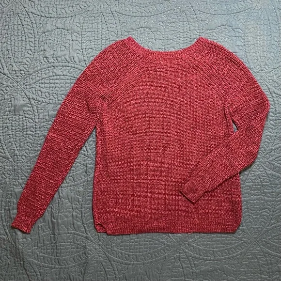 Faded Glory Raspberry Sweater - Picture 2 of 5